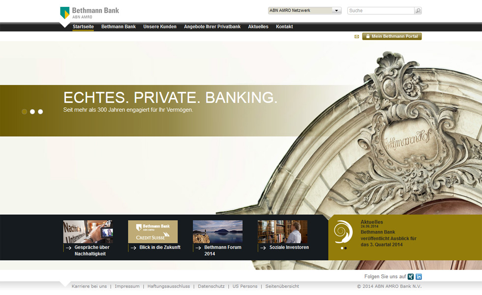Bethmann Bank Website